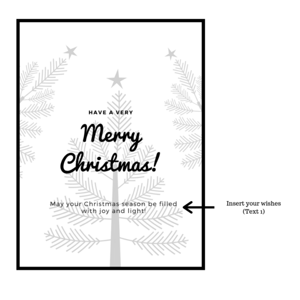 Custom Christmas Wine Template 1003-5