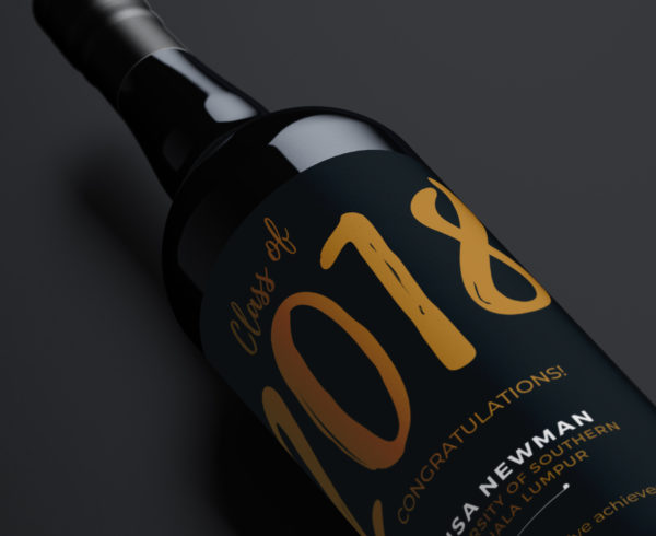 Custom Graduation Wine Template 1002-2