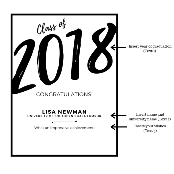 Custom Graduation Wine Template 1002-5